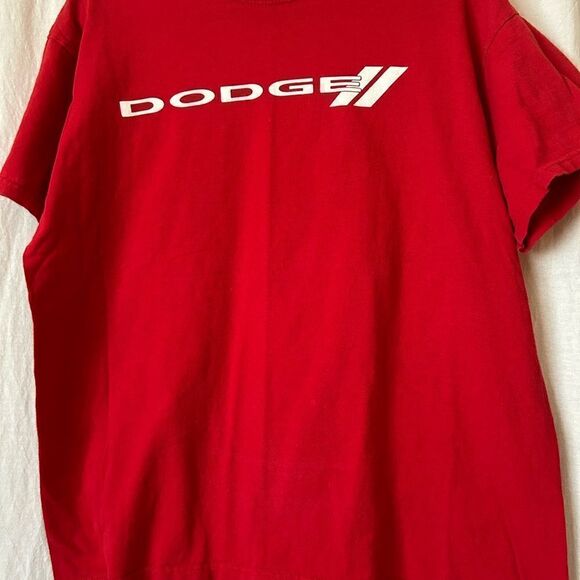Dodge Red logo tee size Large white printing - Picture 4 of 7